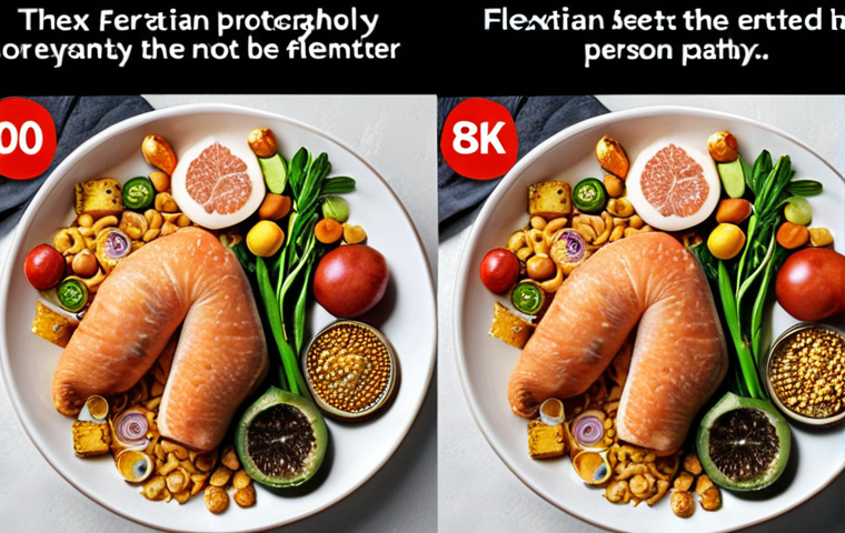 Here are two image prompts based on the provided text, focusing on different aspects of the flexitarian lifestyle:
