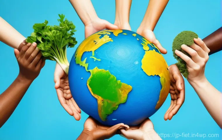 플렉시테리언 식단의 환경적 의미 - **A joyful Japanese woman embracing a flexitarian lifestyle.**
    A vibrant, sunlit image of a chee...