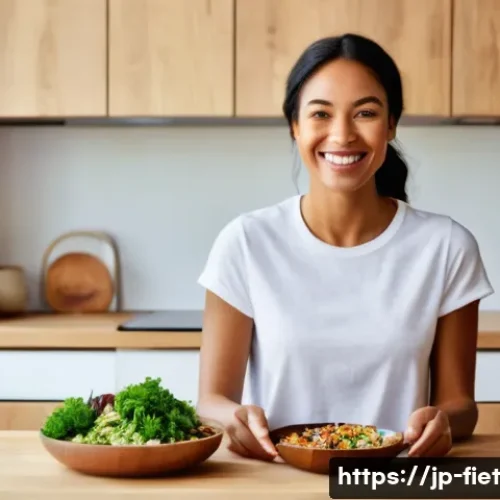 플렉시테리언 식단과 환경 보호 - **Prompt 1: Healthy Glow and Inner Balance**
    An ultra-realistic, vibrant photo of a woman in her...