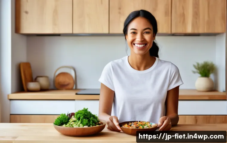 플렉시테리언 식단과 환경 보호 - **Prompt 1: Healthy Glow and Inner Balance**
    An ultra-realistic, vibrant photo of a woman in her...